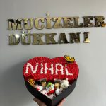 İsim Yazılı Kırmızı Kalp kutu