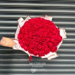 101 Solmayan Kırmızı Gül Buketi