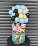 Erkek Çoçuklara Özel Balonlu Mavi Kutu